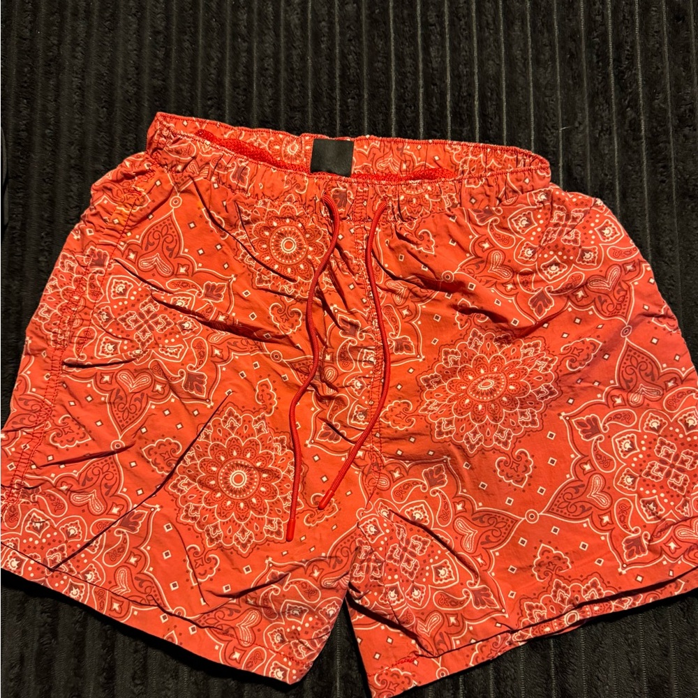 LCKR Red Paisley Shorts